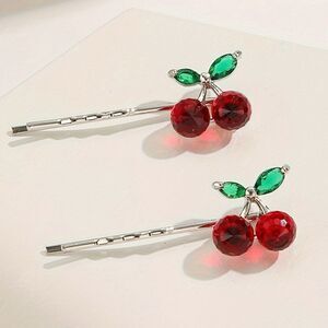 Cherry hair clips N743